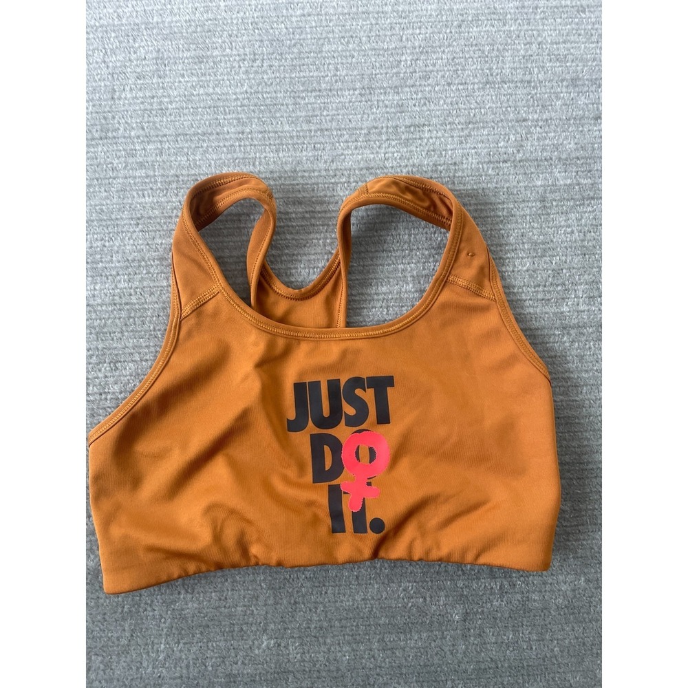 Nike‎ Sports Bra Light Support S Athleisure Gym Racerback Just Do It Dri Fit
